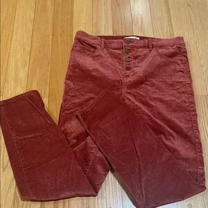 LOFT Women's Corduroy Pants in Rust